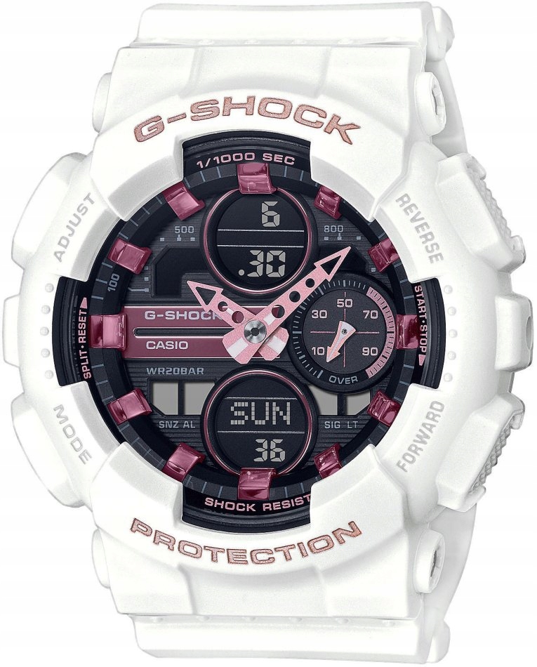Hodinky dámské G-shock GMA-S140M-7AER bílé sportovní nárazuvzdorné