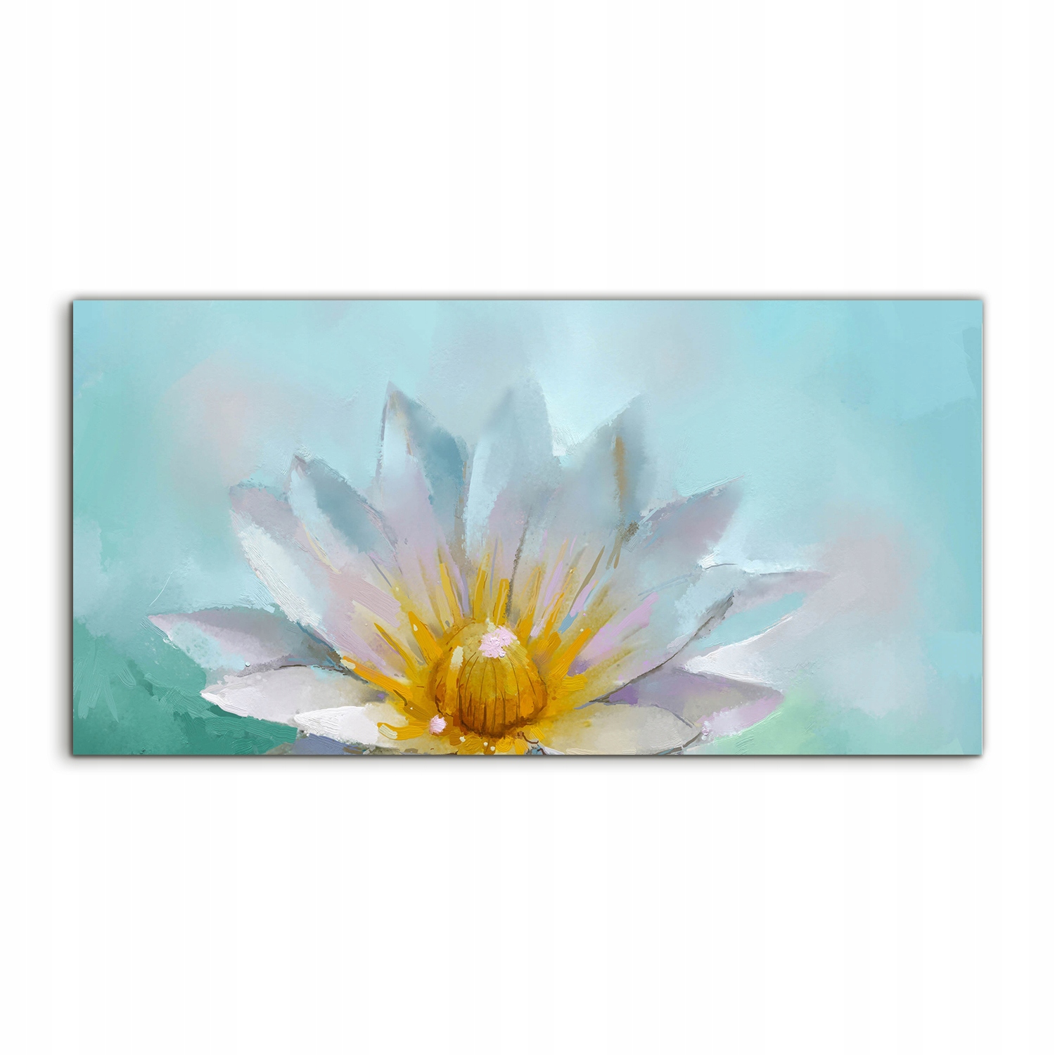 Akrylový obraz 140x70 s potlačou Rybník Kvety Lotos