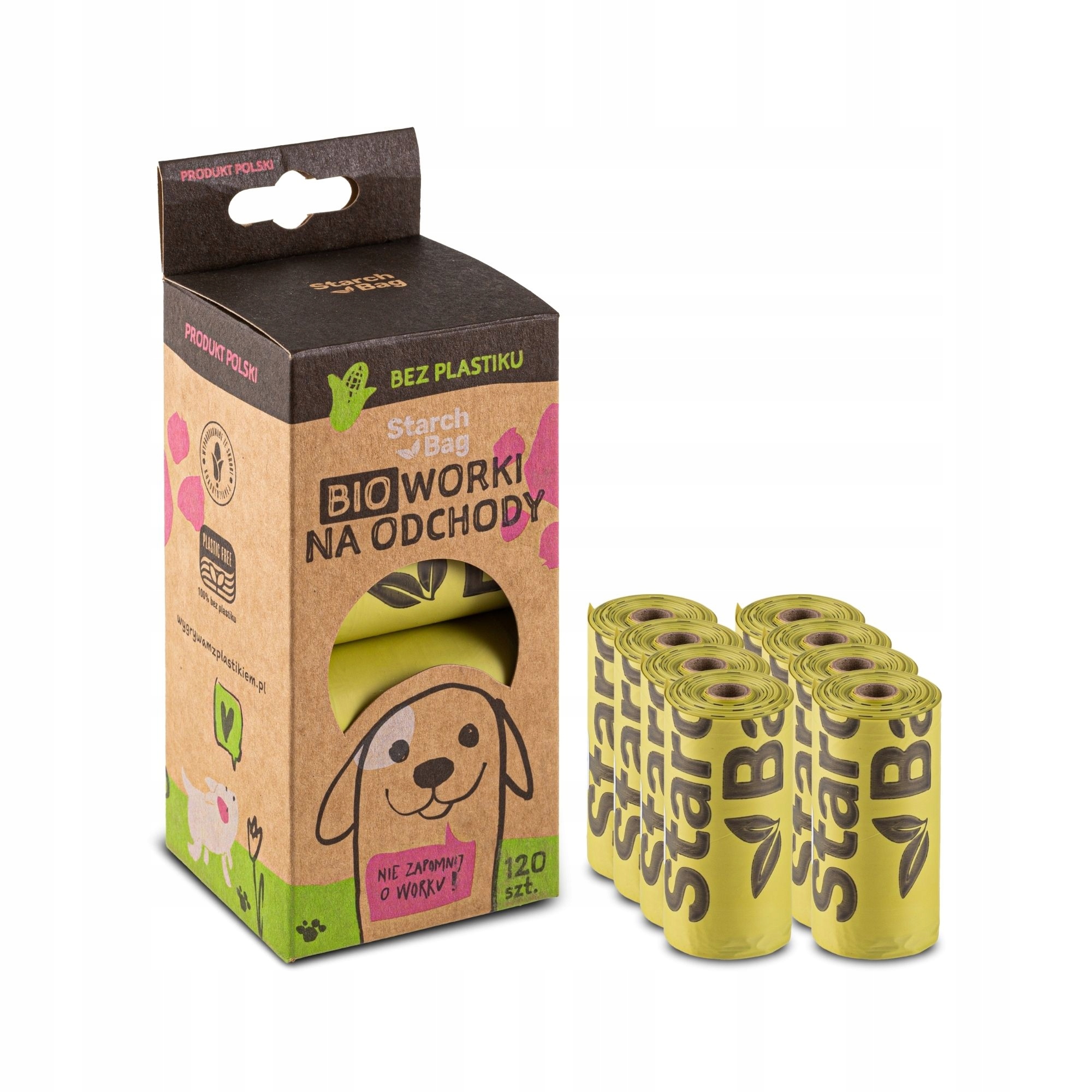 

StarchBag, BIOworki na odchody, zielone, 120 szt.
