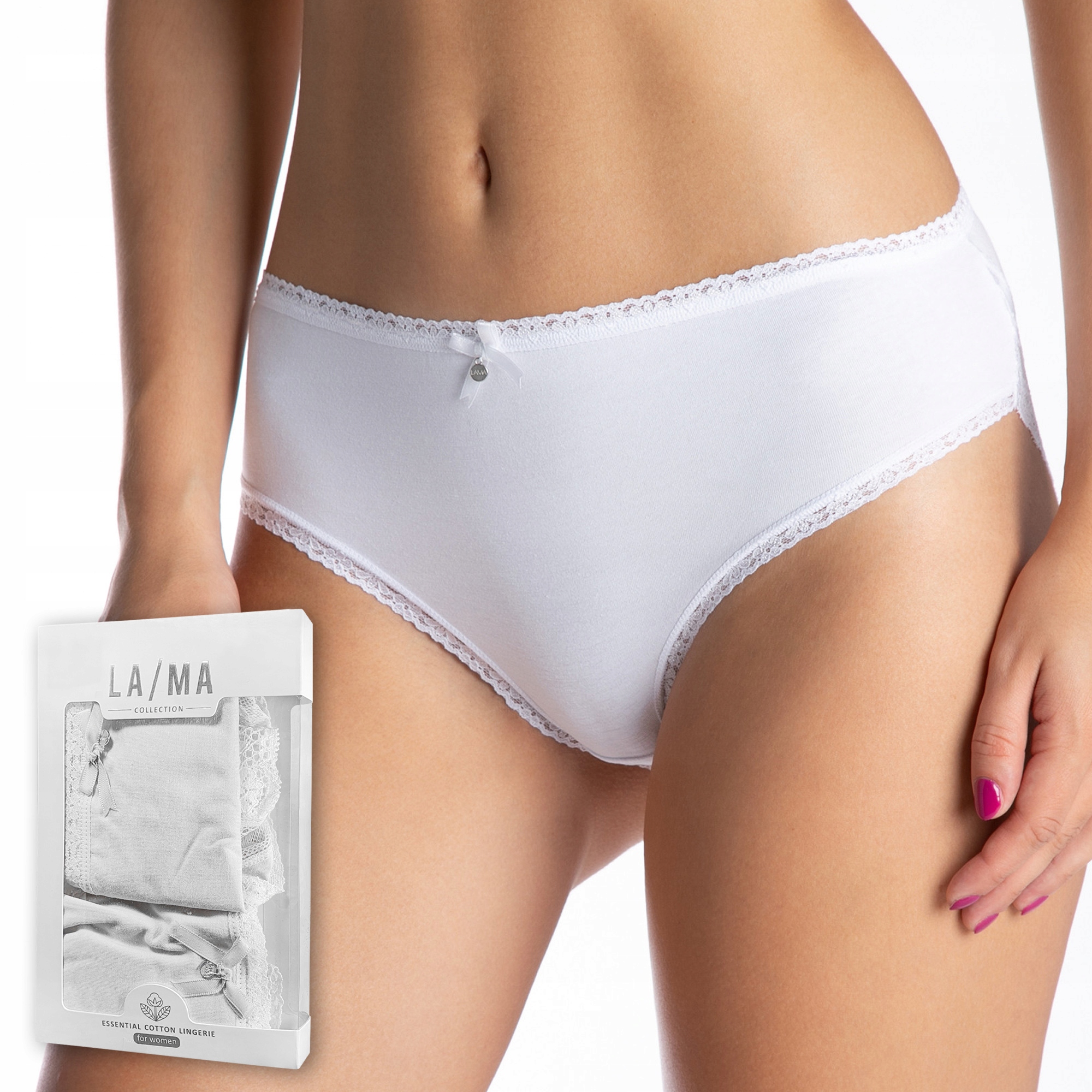 

Lama figi damskie z koronką 2-pak 4000BI01 - XL