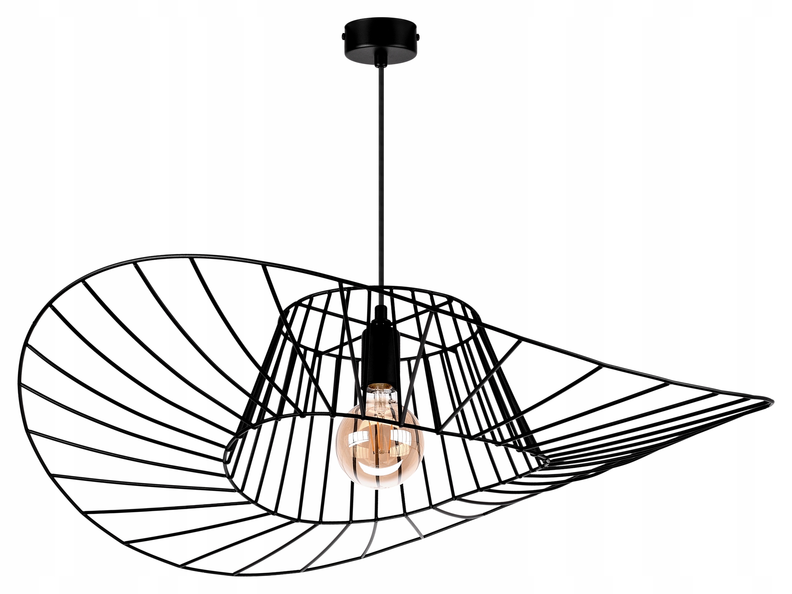 Sombrero E27 Lampa Wisząca Kapelusz Sufitowa Żyrandol Led Loft Nowoczesna