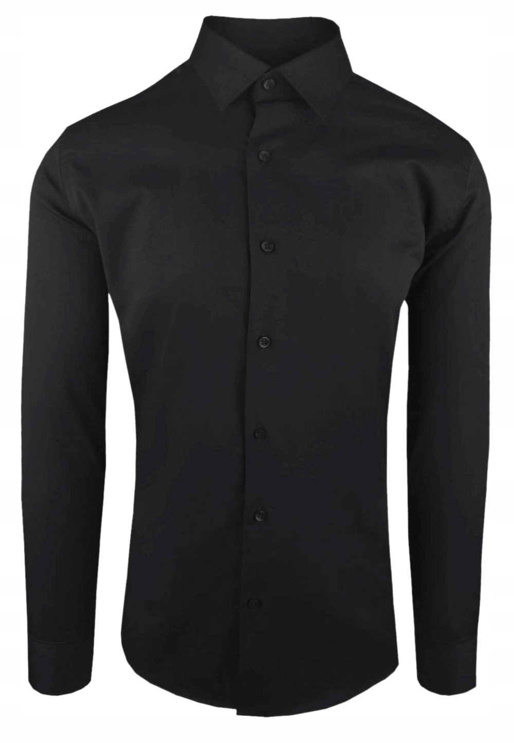 Návštěvnická košile, dlouhý rukáv, černá, vypasovaná, Slim -Victorio-42/176-182