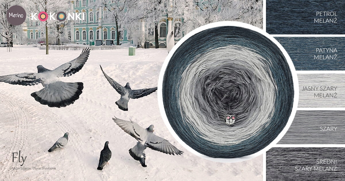 Příze Kokonek Merino 752 Fly