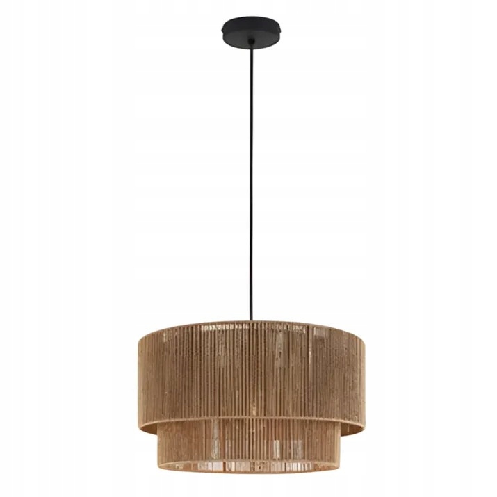 Lampa APP1836 naturalna beżowa sufitowa jutowa boho 40