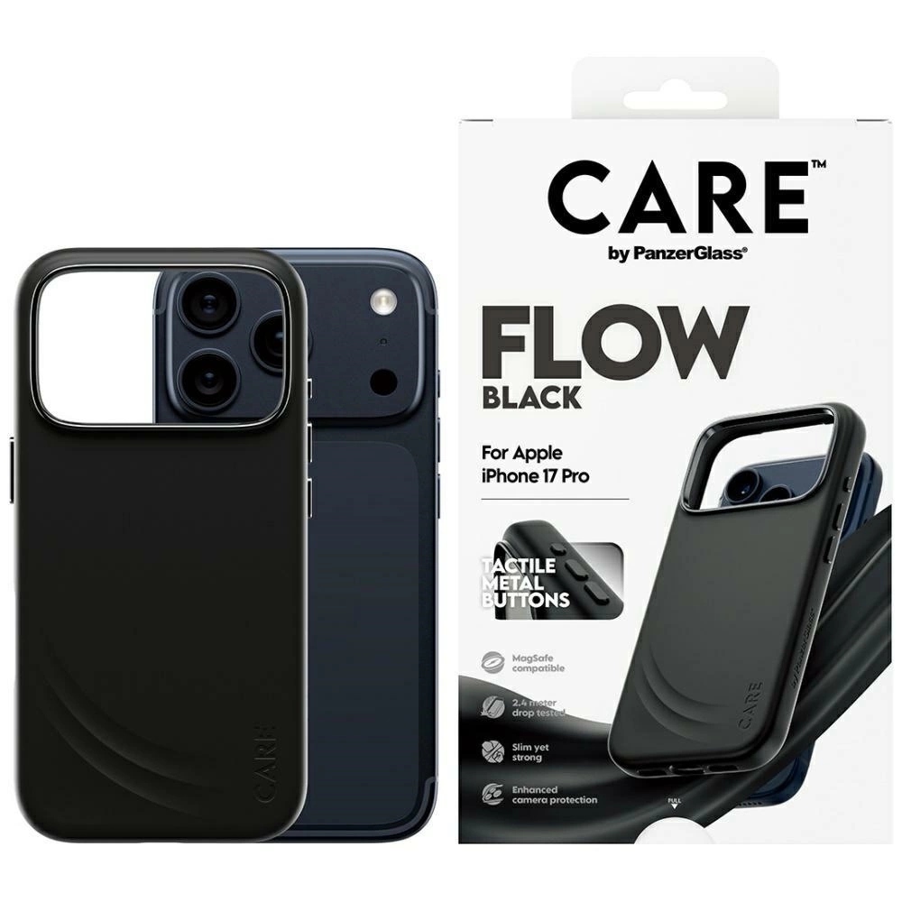 Etui Care by PanzerGlass Feature Flow MagSafe na iPhone 17 Pro czarne