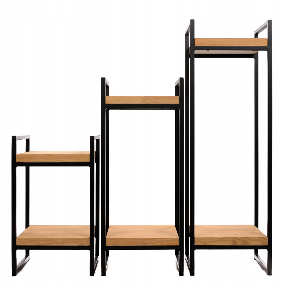 

Kwietniki stojaki na kwiaty Loft Komplet 3x