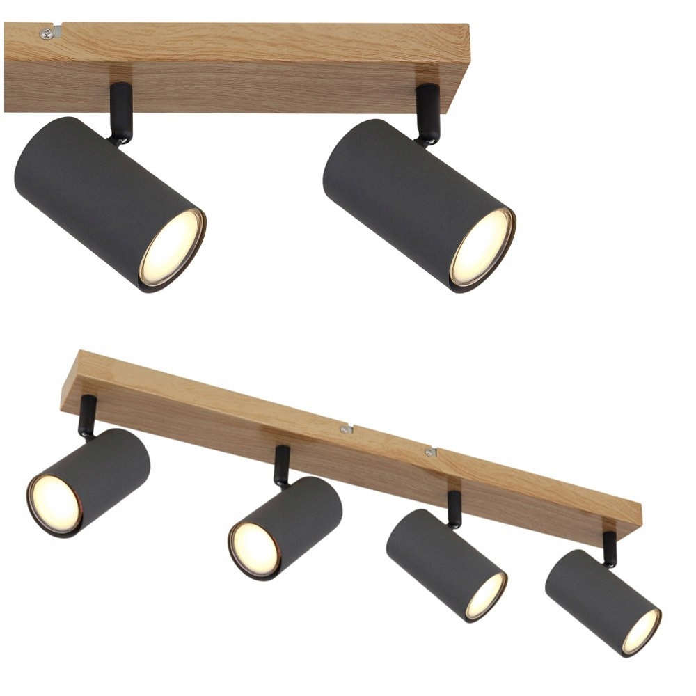 Regulovatelný reflektor Robby tmavý grafit se čtyřmi zdroji GU10 Globo