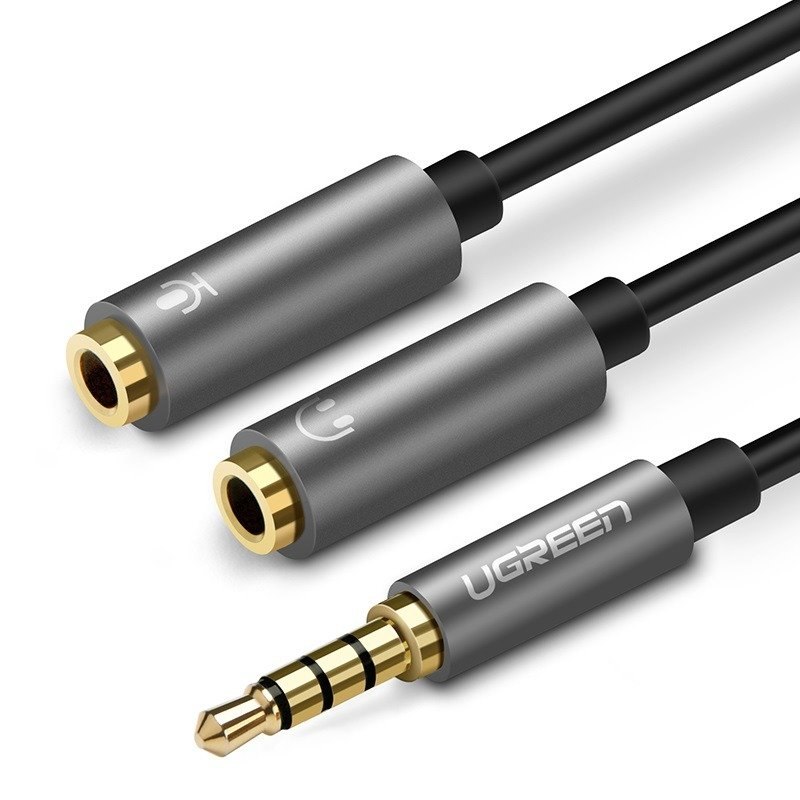 Rozdzielacz audio Aux Ugreen AV141 kabel mini jack 3,5 mm (męski) do słuch