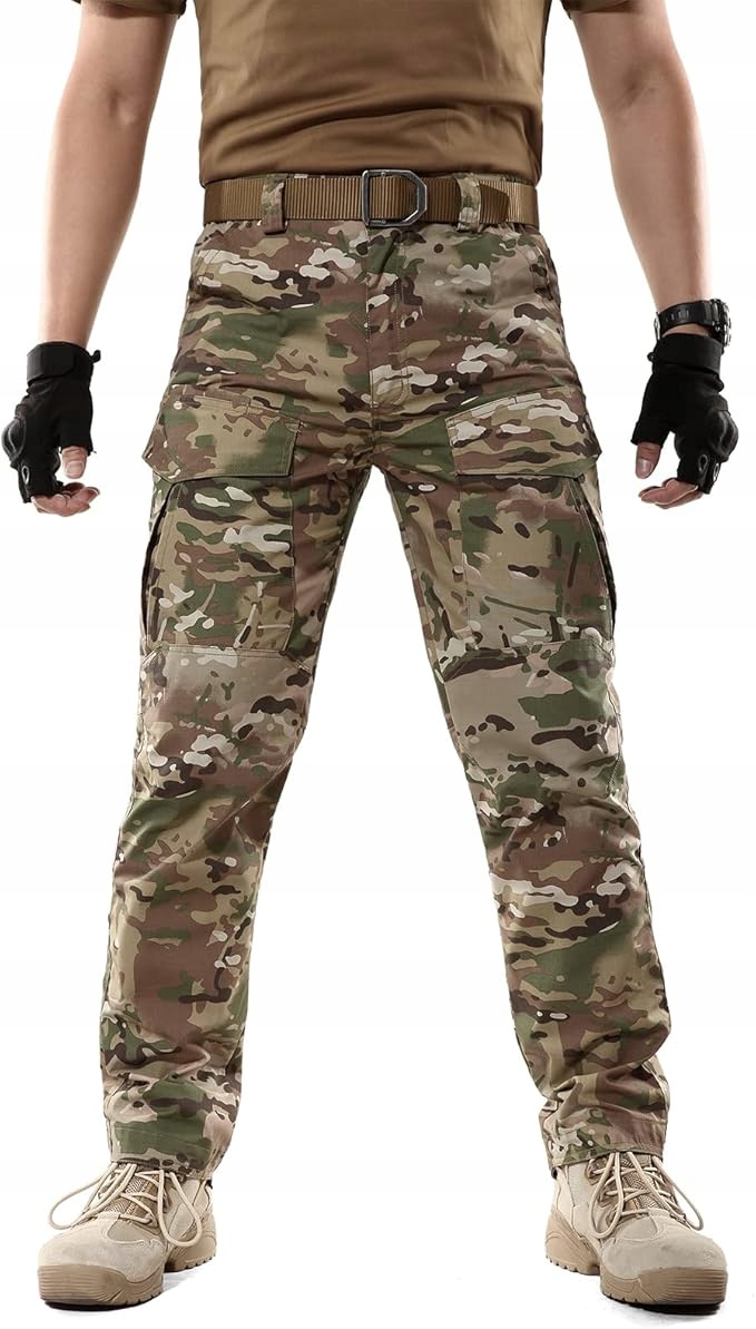 Pánské taktické kalhoty Bwbike Combat Cargo XL – vojenské|bez pásku