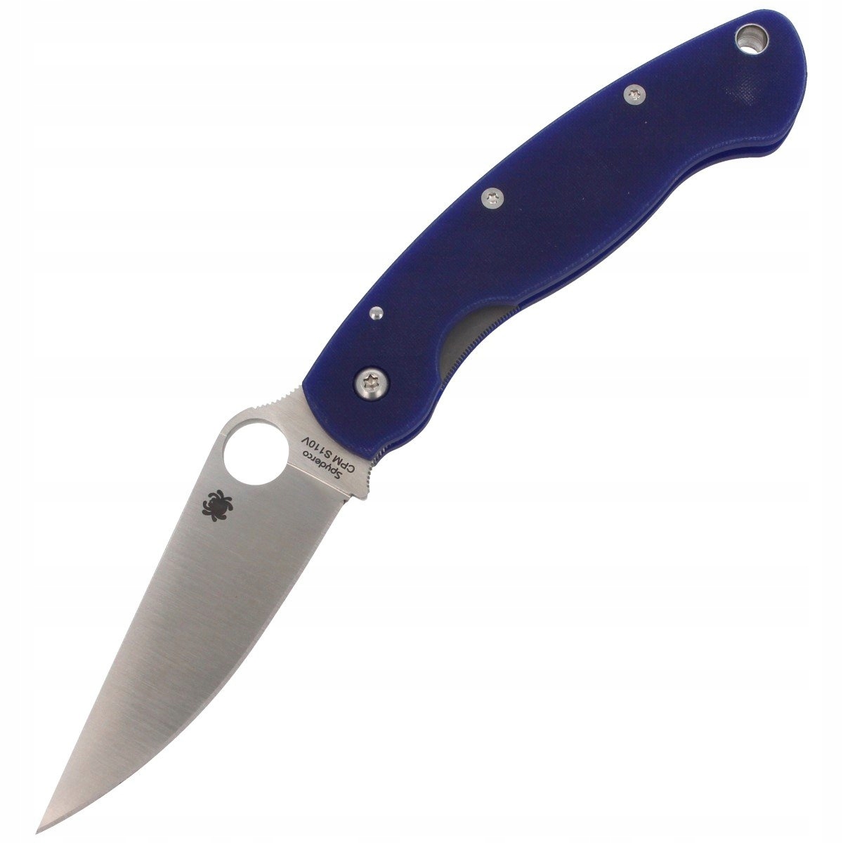 Nóż składany Spyderco Military Dark Blue G10, Satin Cpm (C36GPDBL)