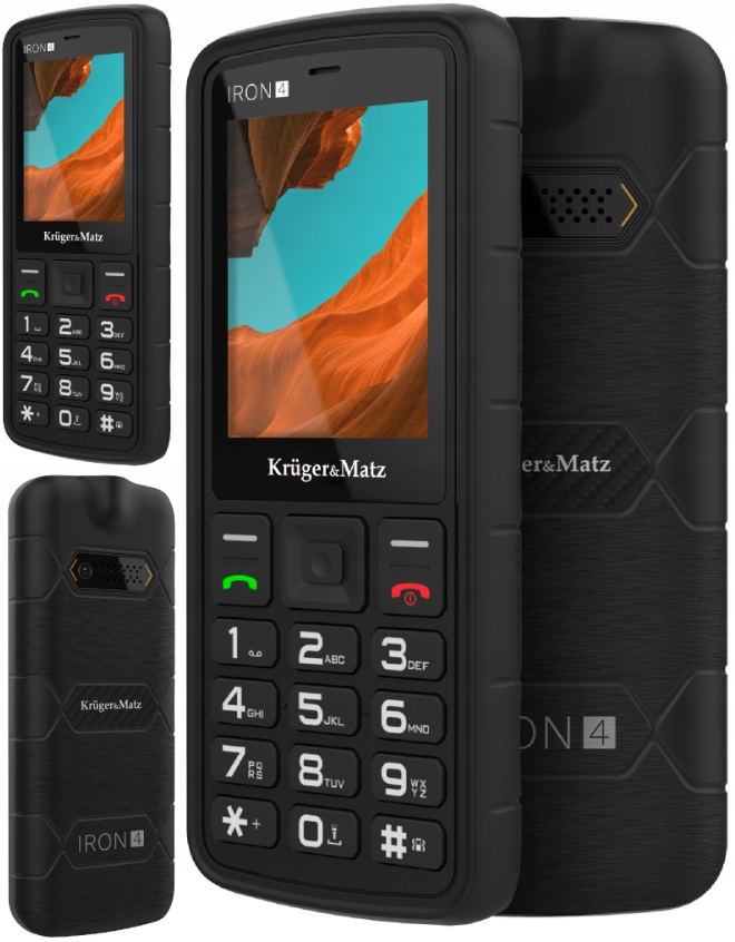Telefon KM0467 Krugermatz Iron Odolný 48 MB/128MB 4G Lte Dual Sim IP68
