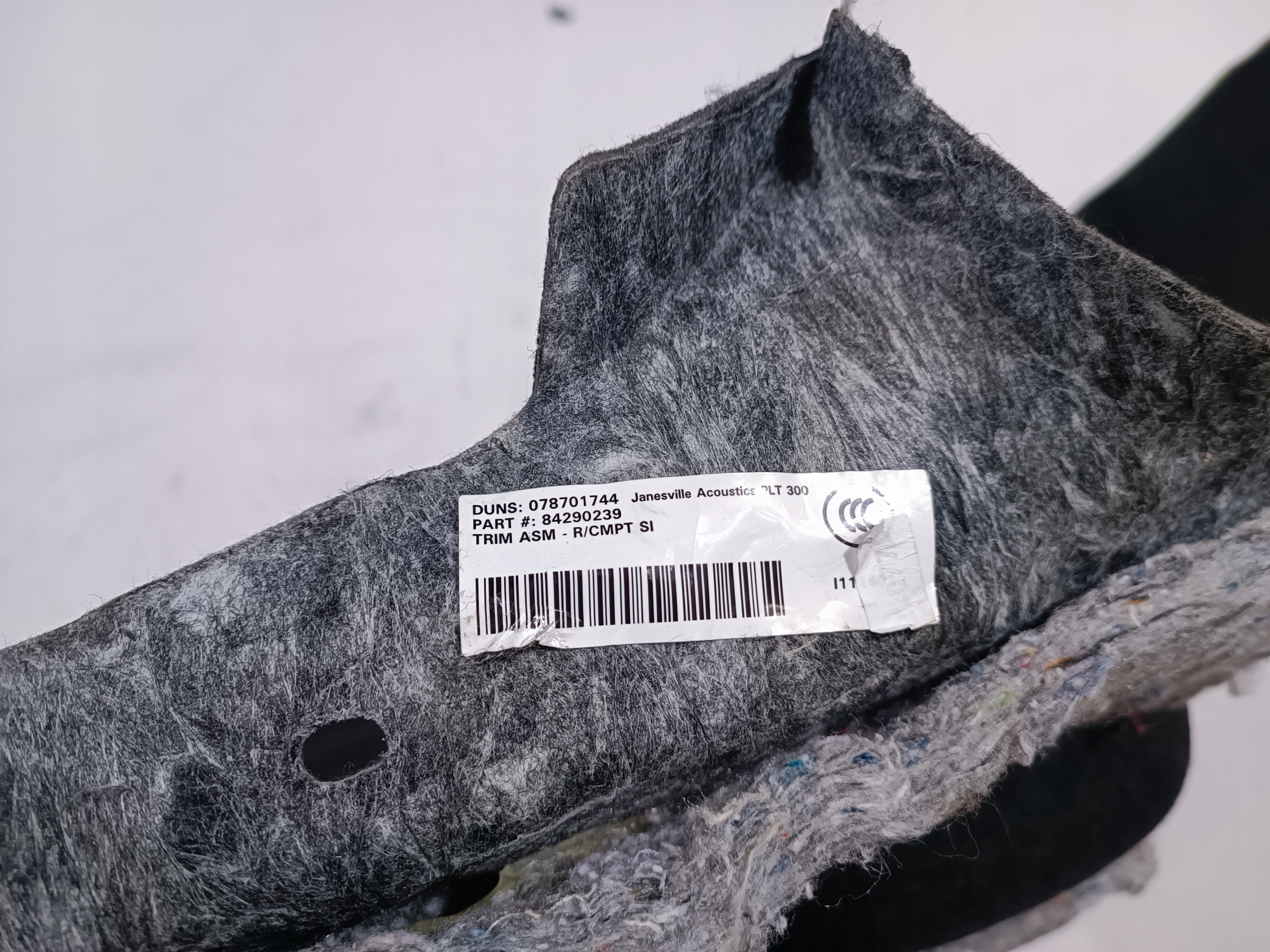 boot upholstery left Chevrolet Camaro 2016