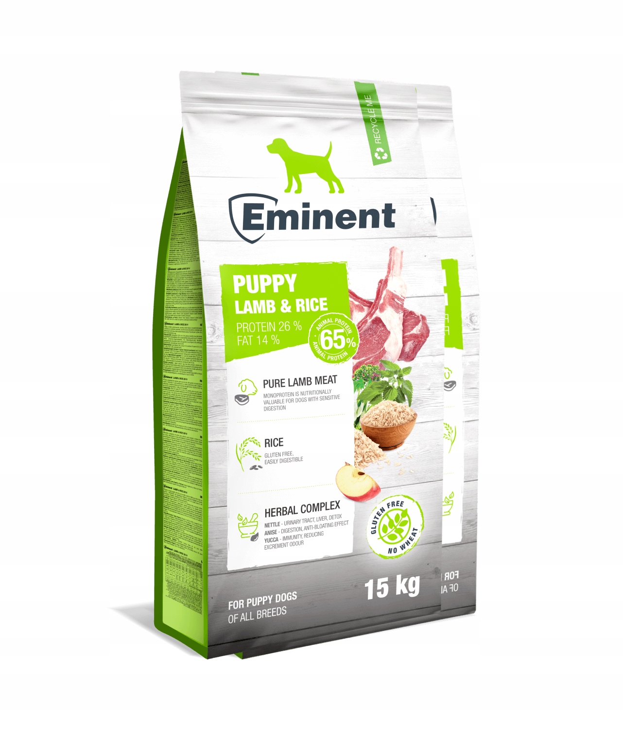 Levně Eminent Puppy Lamb&Rice 15 kg 2 kg Zdarma