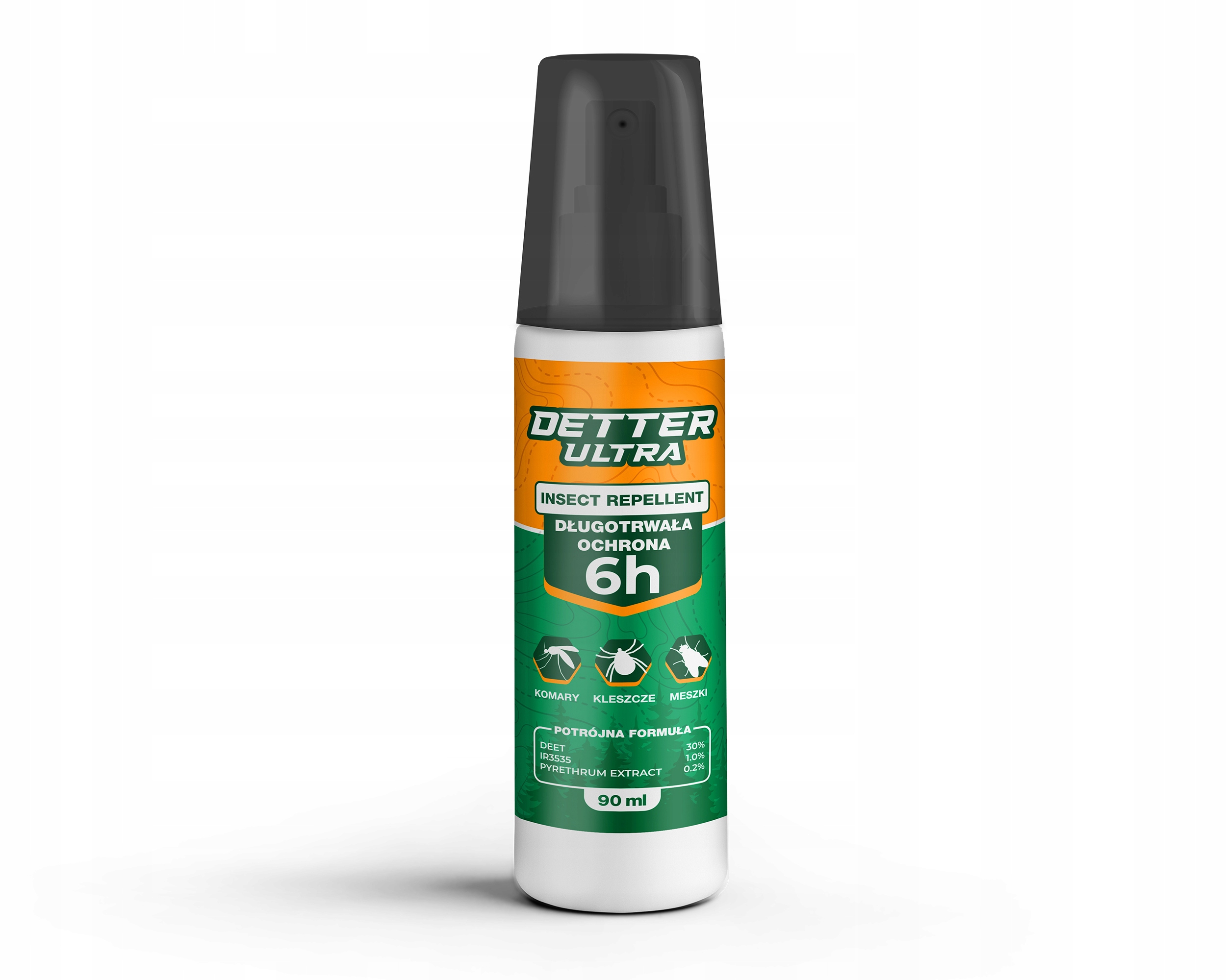 ŚRODEK SPRAY PREPARAT NA KOMARY KLESZCZE MESZKI OSY DETTER ULTRA 90ML EAN (GTIN) 5908271340304