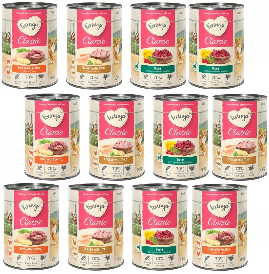 Mokra karma dla kota Feringa 12 x 400 g mix smaków