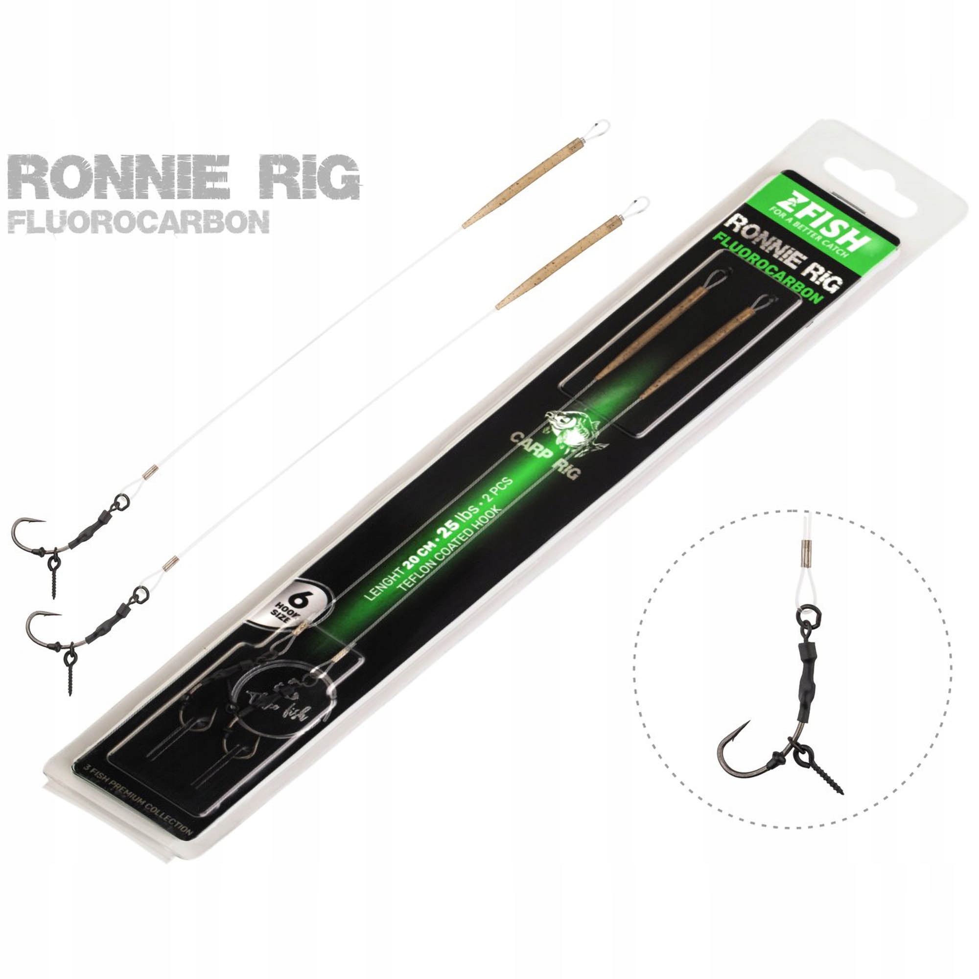 Przypony Zfish Fluorocarbon Ronnie Rig 6