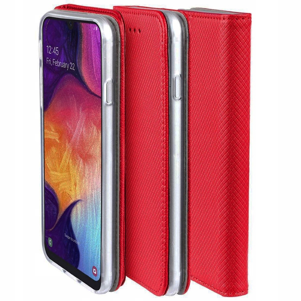 ETUI OTWIERANE Z KLAPKĄ MAGNETIC PORTFEL do SAMSUNG GALAXY S23 FE CZERWONY Marka Inna