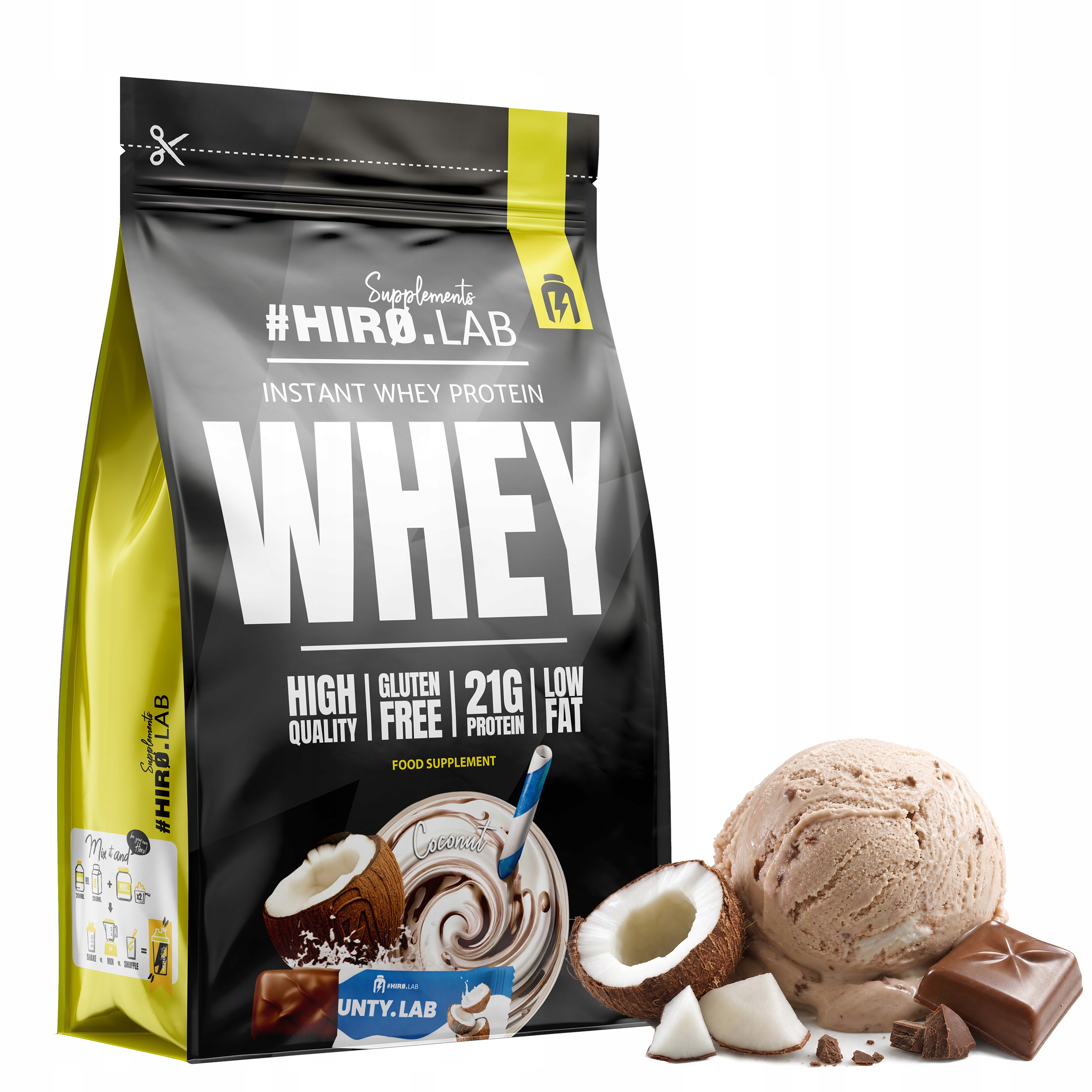 Protein Wpc Instant Whey Protein 700 50 g Doplněk Stravy Čokoláda Karamel HiroLab