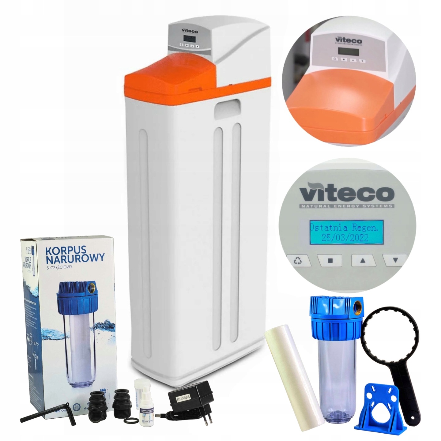 ZMIĘKCZACZ WODY DO DOMU Viteco 20L STACJA UZDATNIANIA WODY Zestaw Filtracji