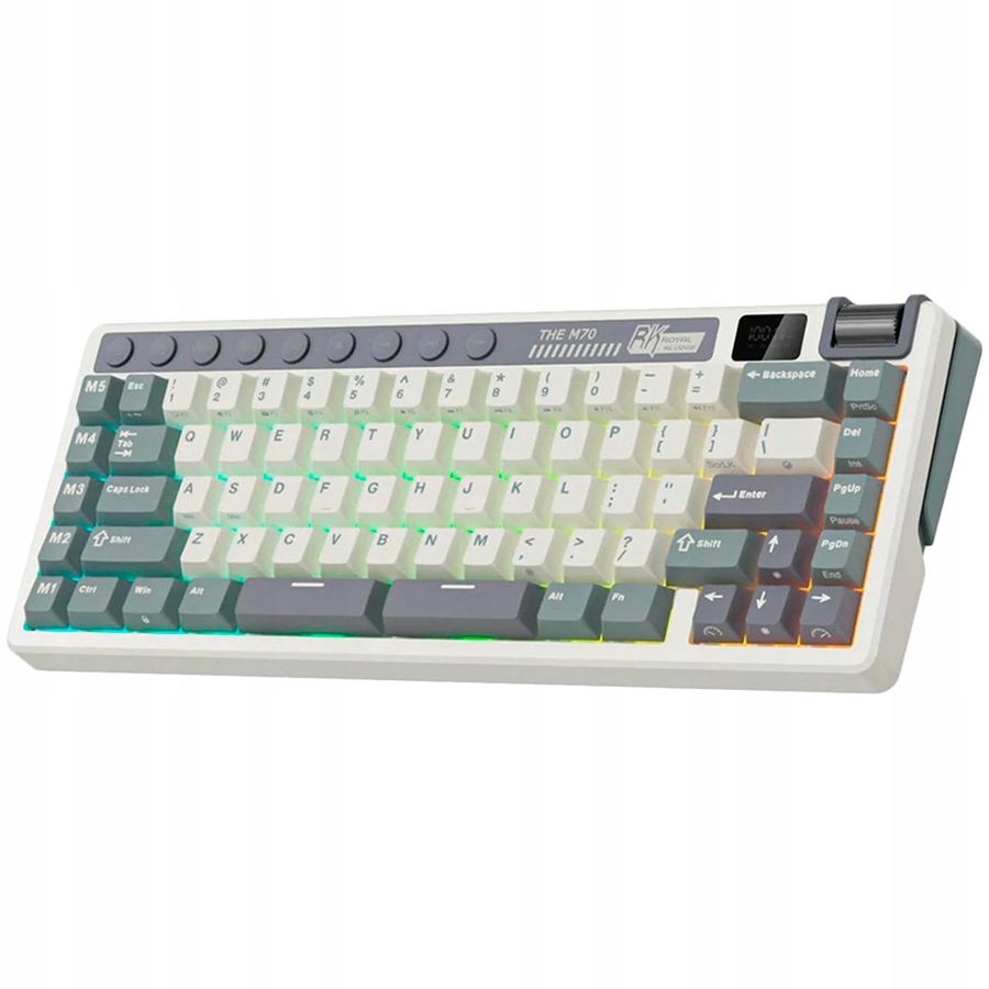 ROYAL KLUDGE RK M70 Cyan Purple Gaming Keyboard Cream switch — 4