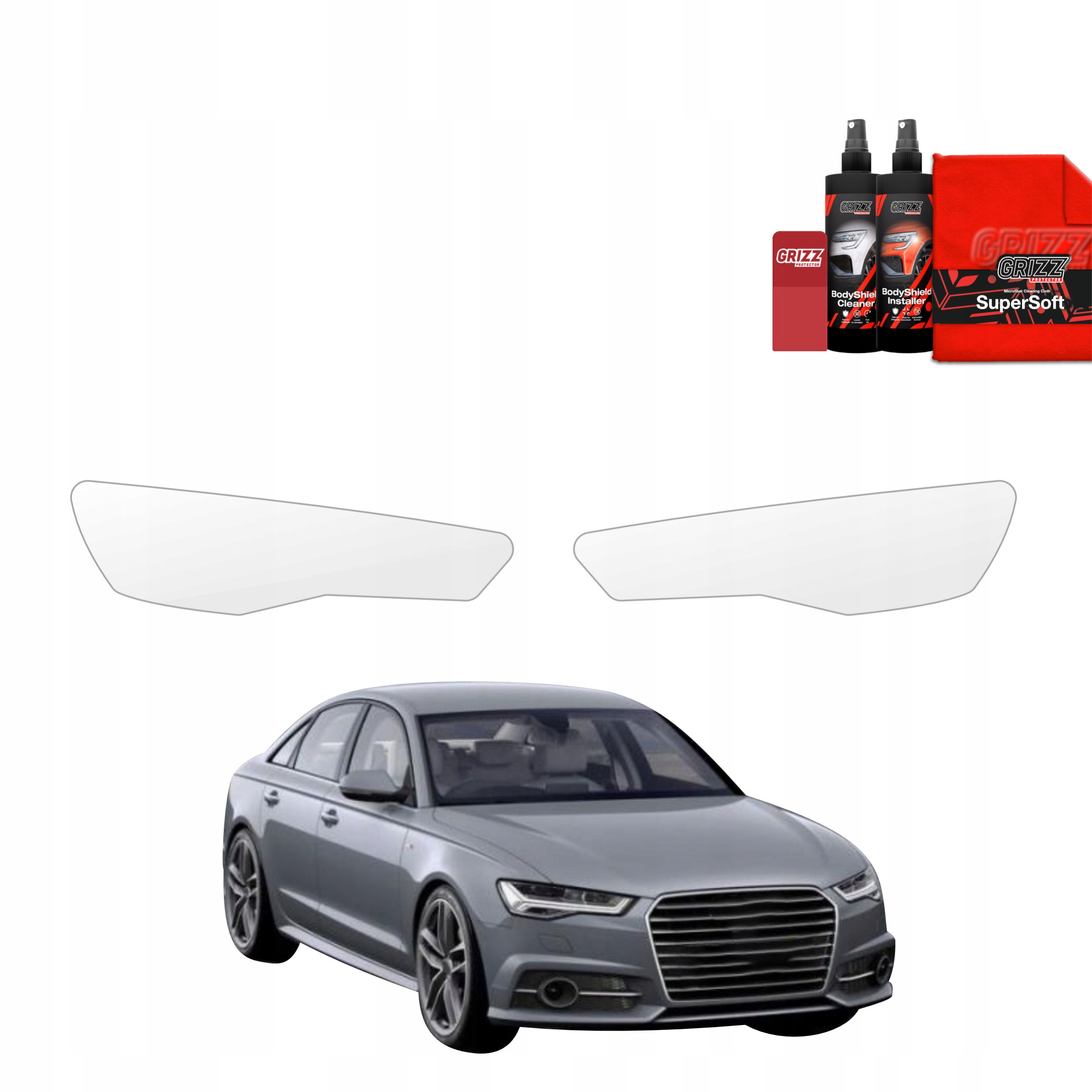 2v1 Fólie Ppf dýha na lampy pro Audi A6 C7 Sedan (2011-2014)