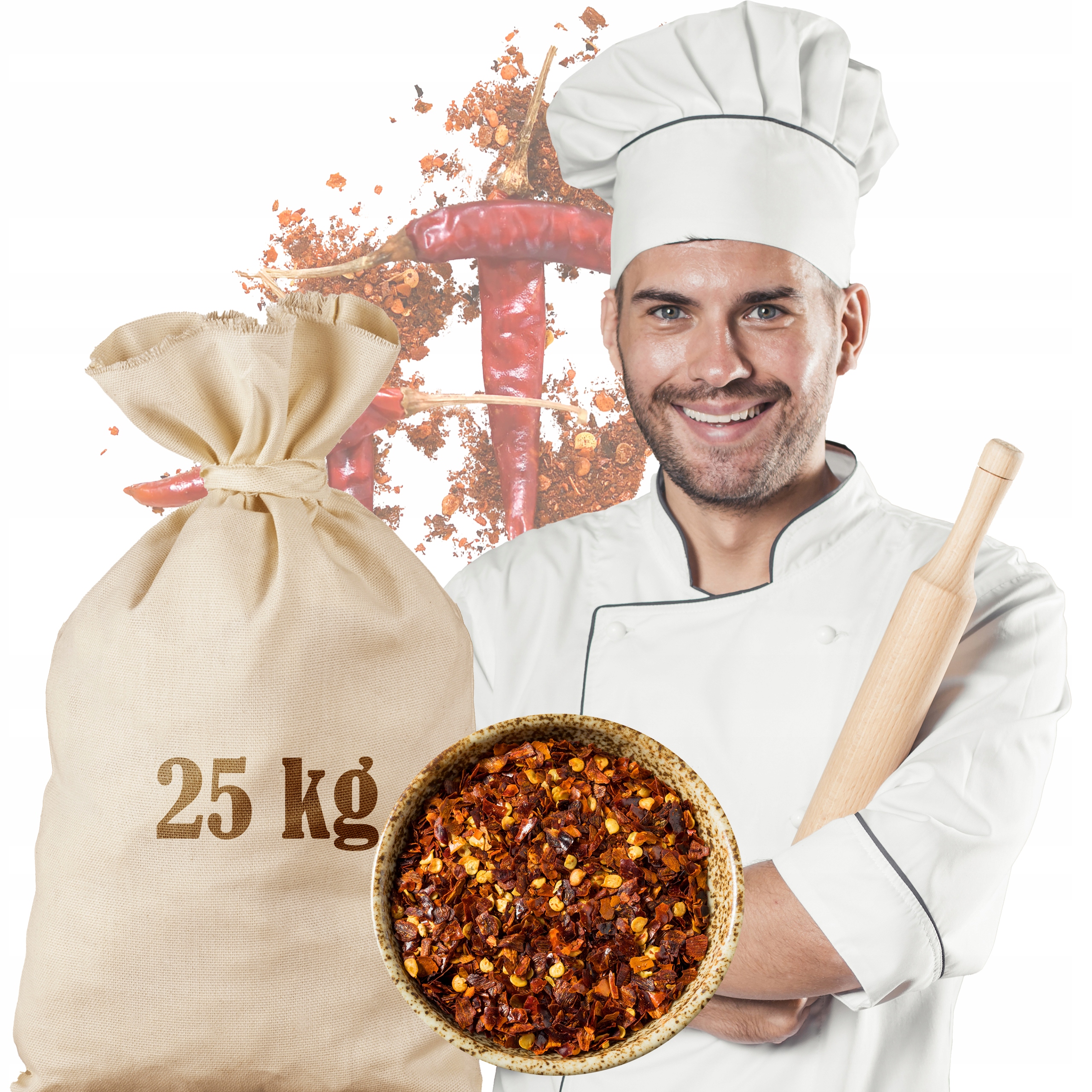 Levně Chilli Grys Vločky Chilli Papričky Pálivé 25 Kg