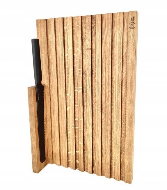 Clap Dubová doska na krájanie chleba Nôž čierny