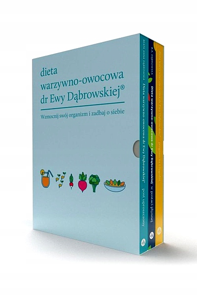 DIETA WARZYWNO-OWOCOWA DR EWY DĄBROWSKIEJ KOMPLET 3 KSIĄŻEK