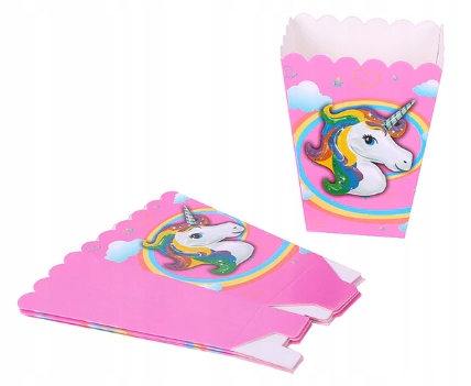 

Jednorazowe Kubki Na Popcorn Jednorożec 6 Szt