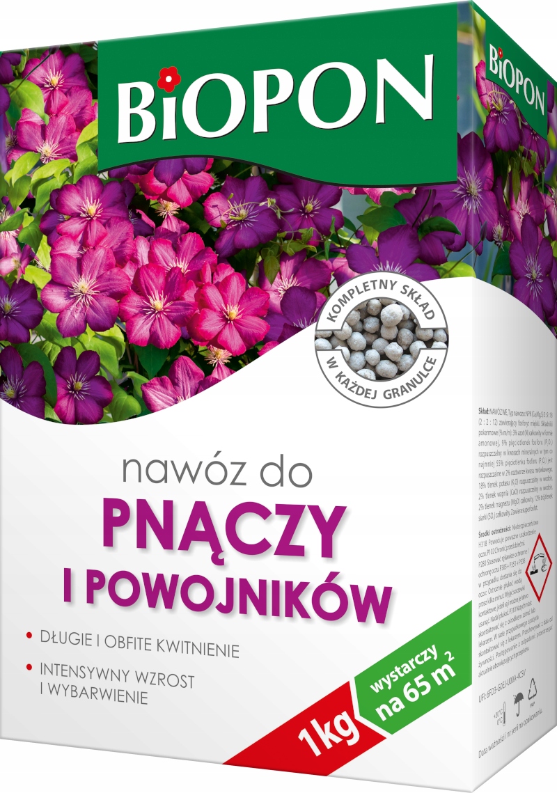 

Biopon nawóz granulowany do Pnączy Powojników 1kg