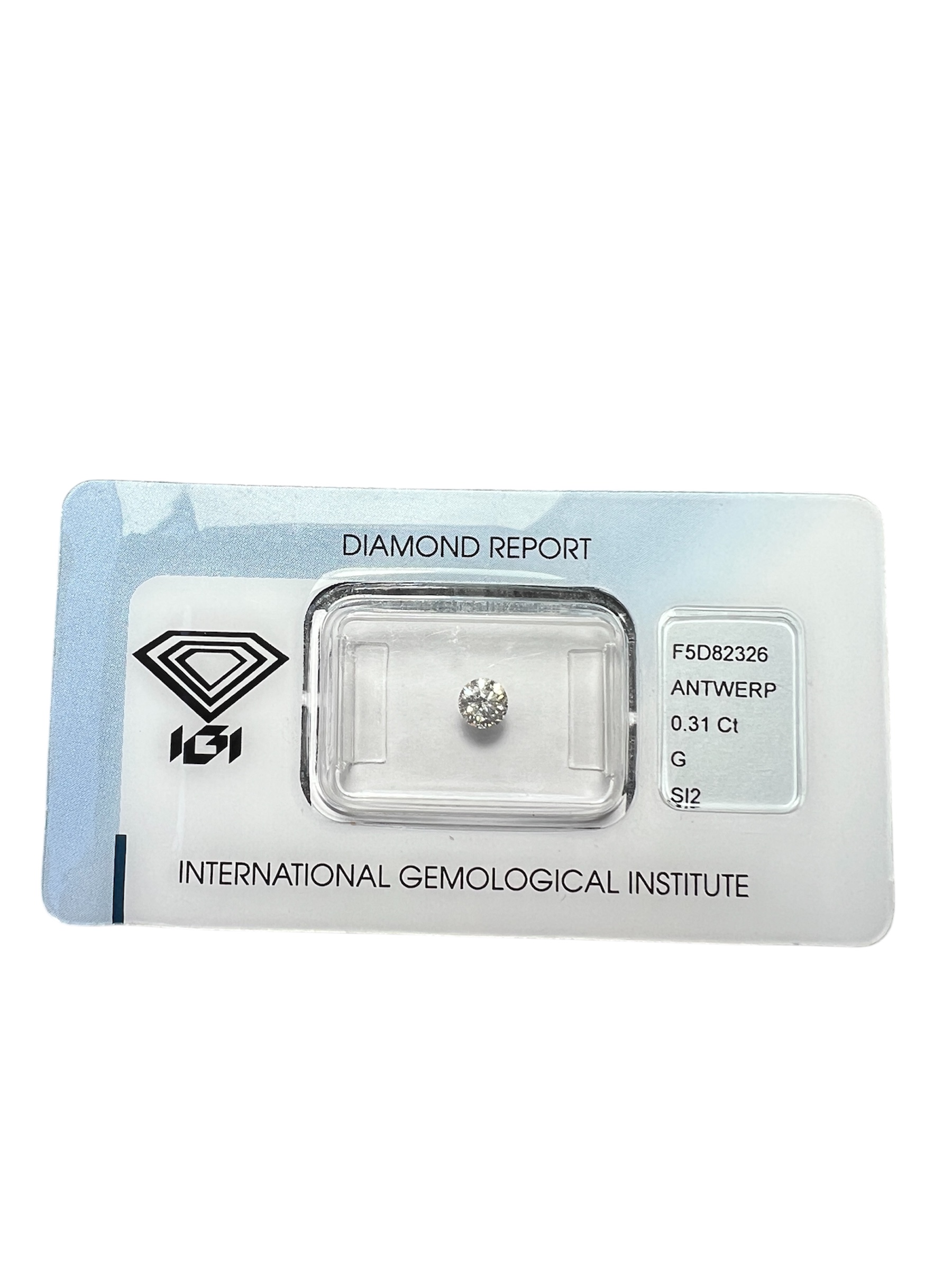 Diamant G/SI2 0,31 ct Igi