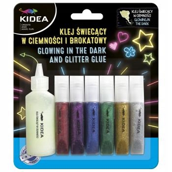 

Kidea klej brokatowy świecący w ciemności 7 kol