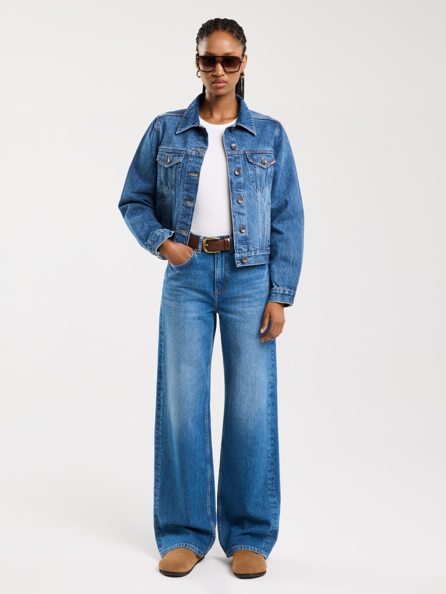 Big Star Dámská tmavě modrá džínová bunda Josephine 489 XL