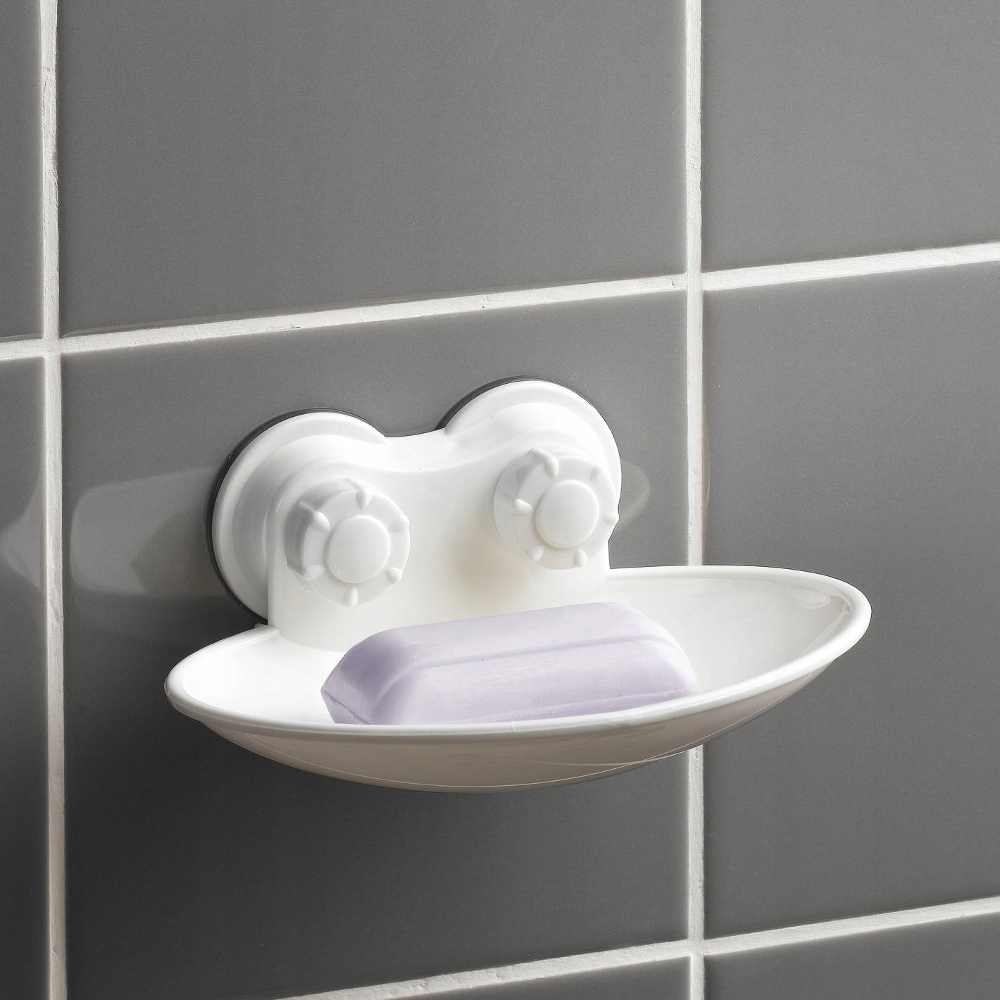 MYDELNICZKA ścienna NA MYDŁO w kostce, PRZYSSAWKI