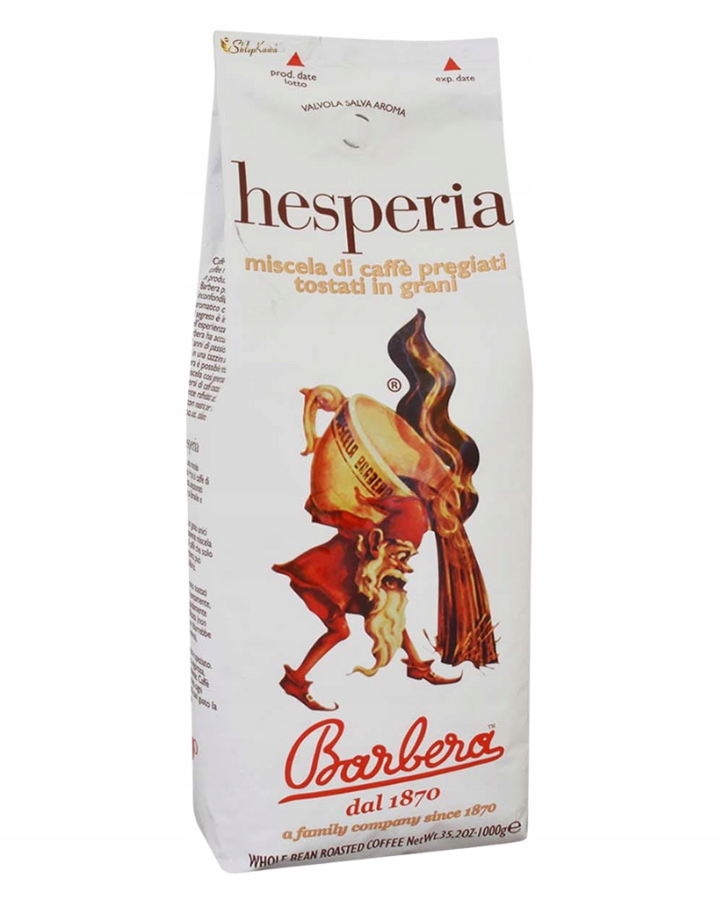 Kawa ziarnista Barbera Caffe Hesperia 1kg mieszanka ziaren