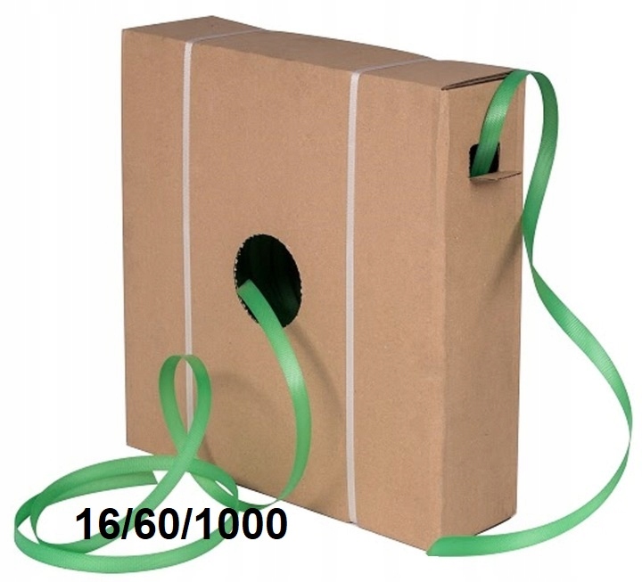 16mm Taśma Pp W Kartonie Do Pakowania Spinania Palet Bandownica Zielona