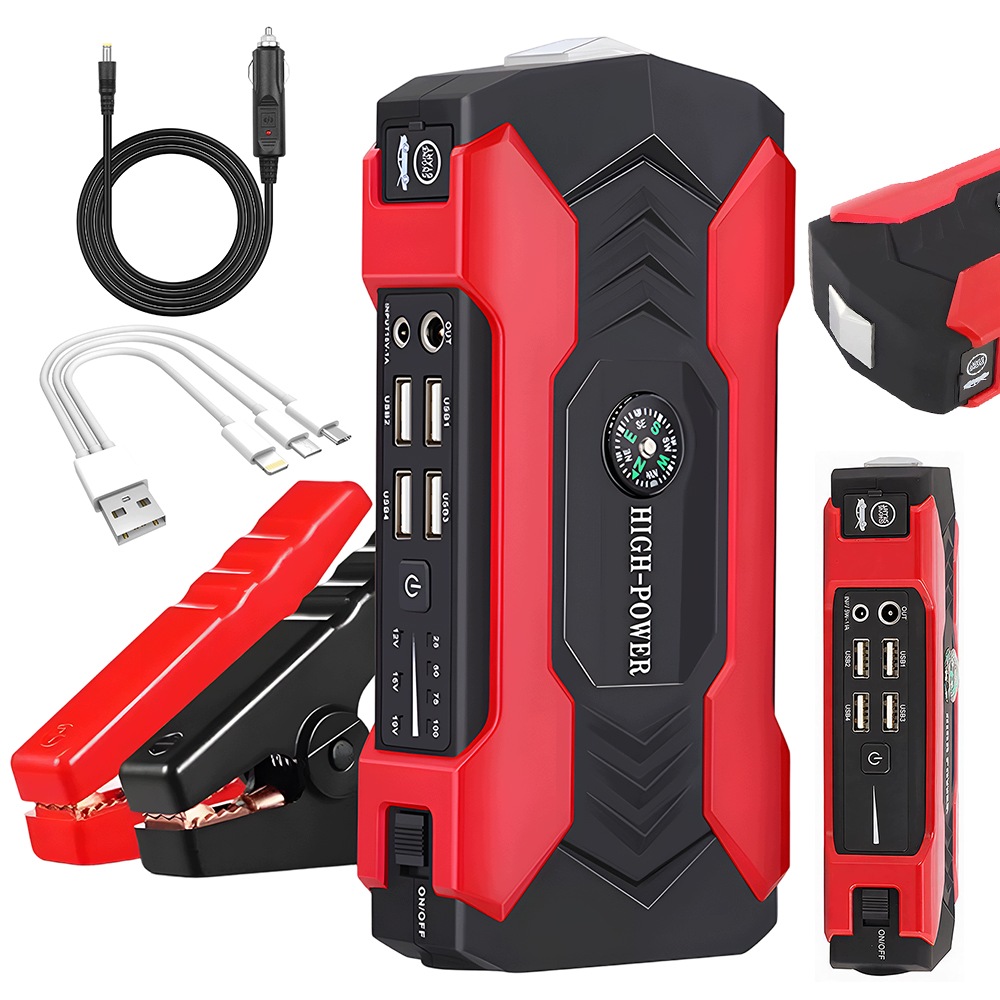 Výkonný Jump Starter Booster Startování Powerbanka Nabíječka 28000 Mah 800 A