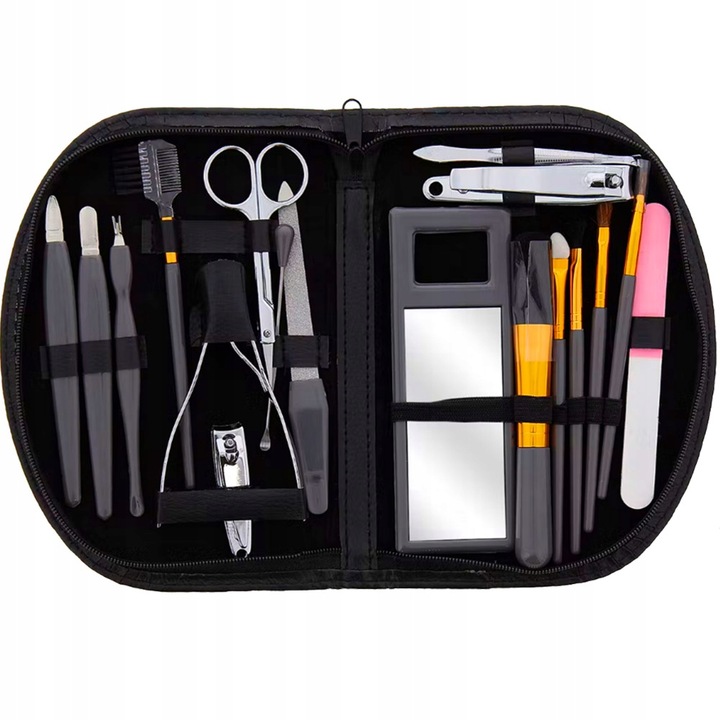 

Zestaw Do Manicure Czarny 18 Elementów