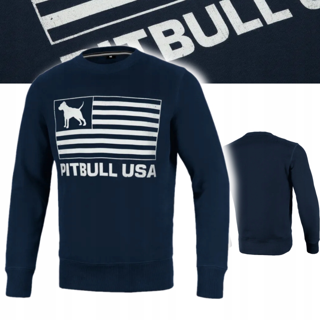 Pitbull West Coast Pánská Mikina Crewneck Pitbull Usa Tmavě Modrá Dark Navy XXL