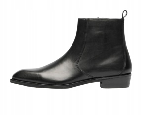 Zign Černé Kožené Pánské Kotníkové Boty S Obšitým Toe 43 T7F