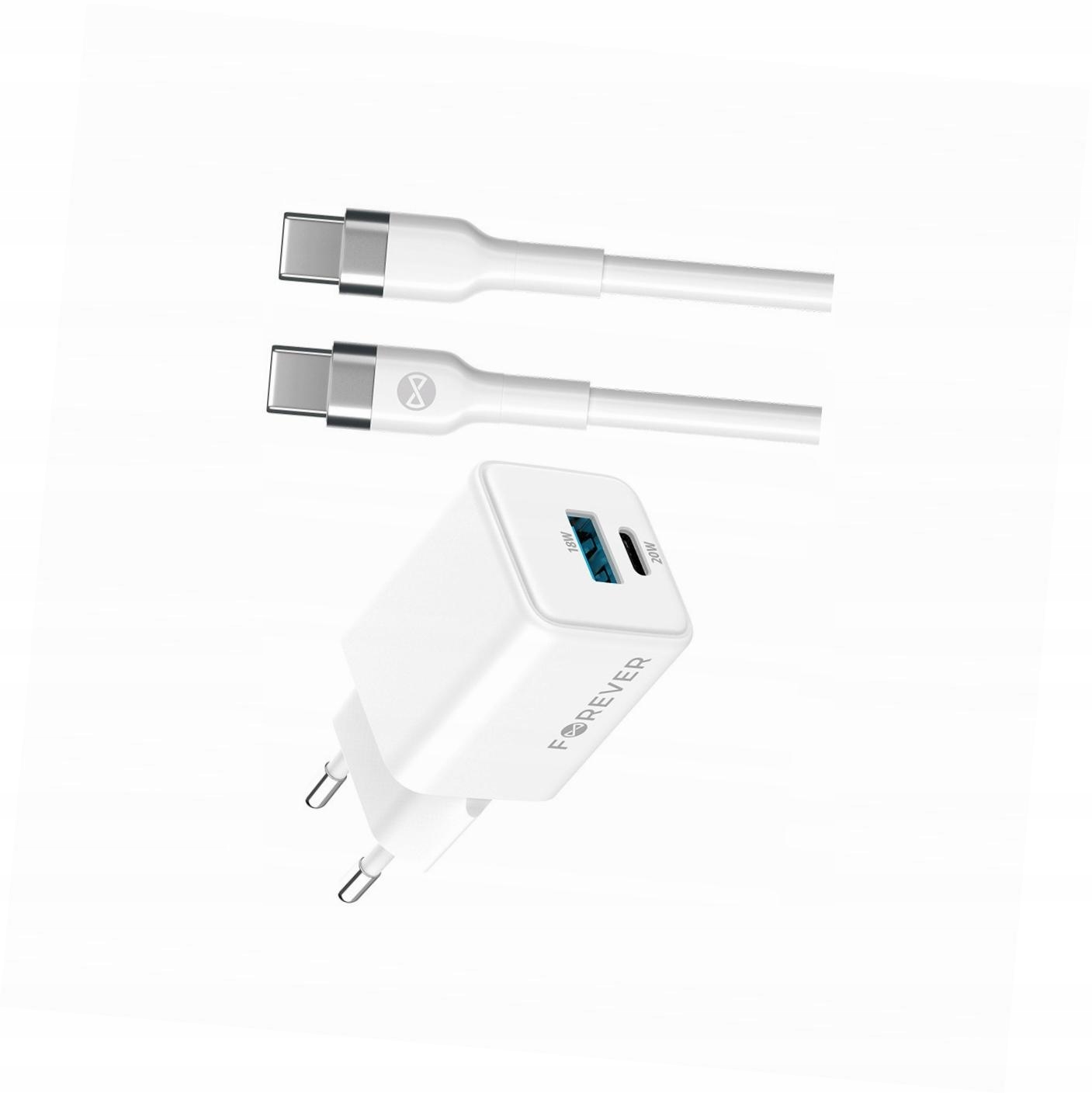 Szybka ładowarka GaN 20W Usb i Usb-c z kablem do Samsung Galaxy A20