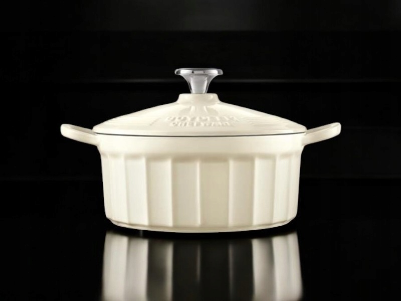 BUYDEEM Emaliowane naczynie żeliwne 2,9L, CP521, Oat White — 12