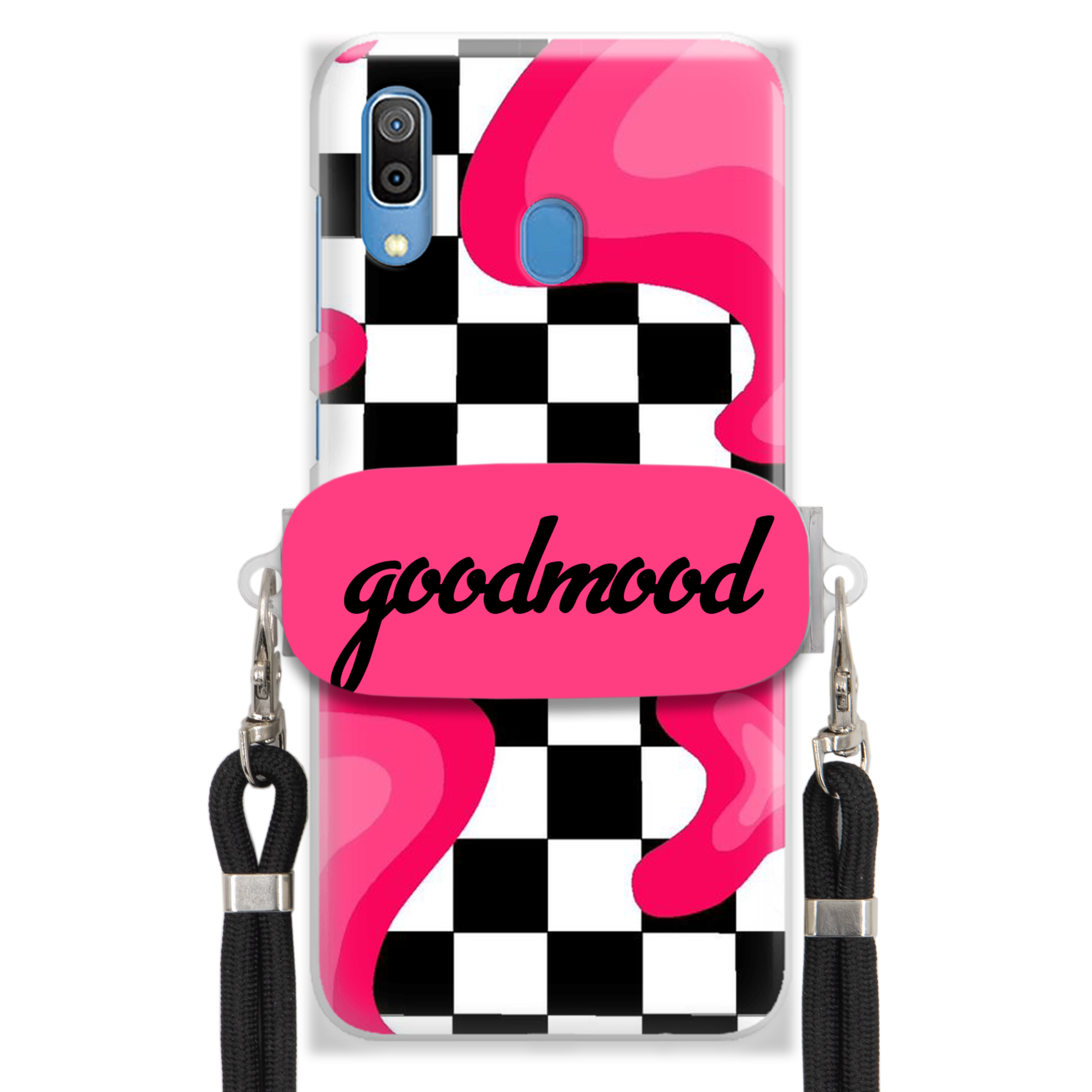 Puzdro Na Samsung A30 Sada Case Držiak Na Vodítko Čierna Pre Teenagerov Splash