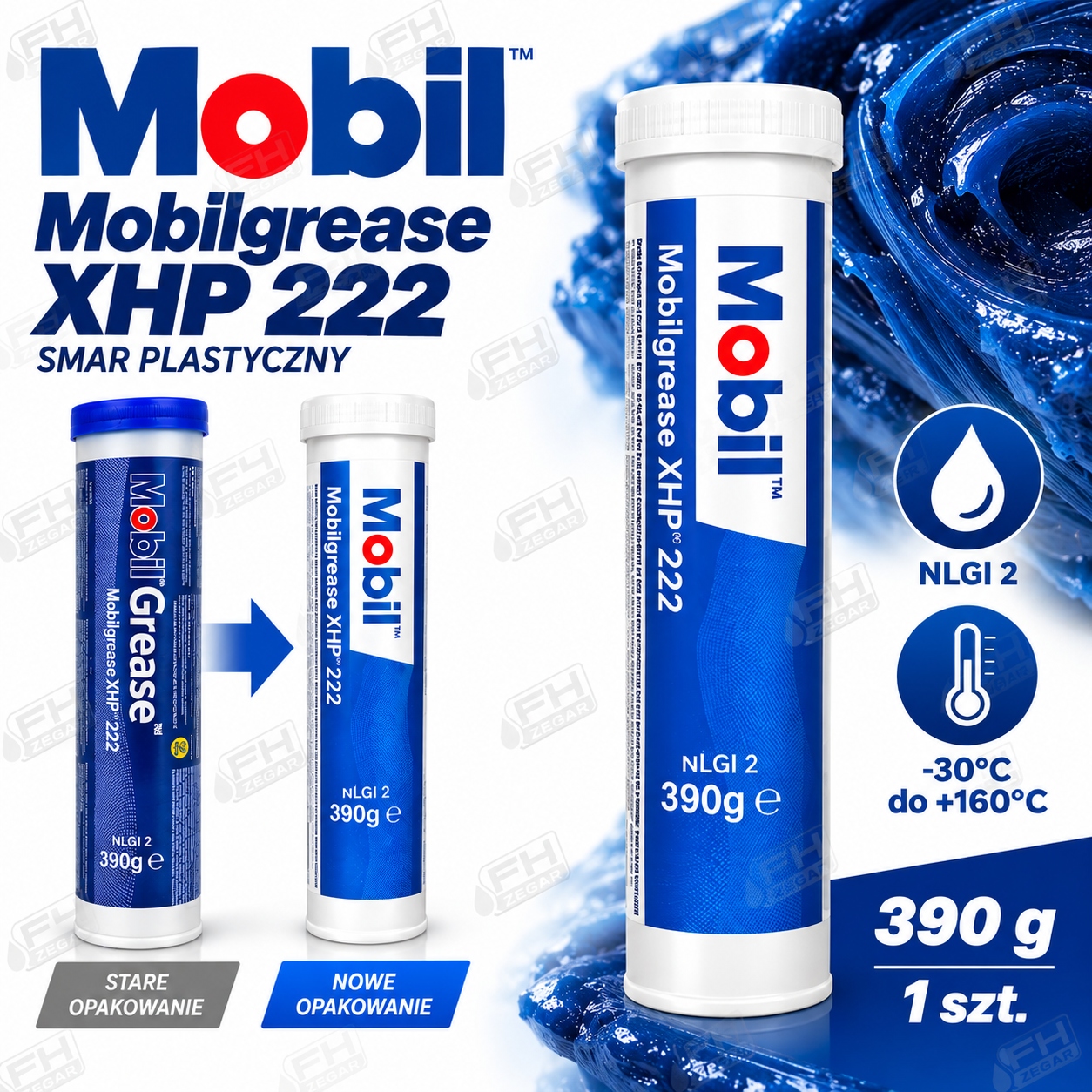 Smar Mobil Mobilgrease Xhp 222 0,39 Kg Niebieski 390g