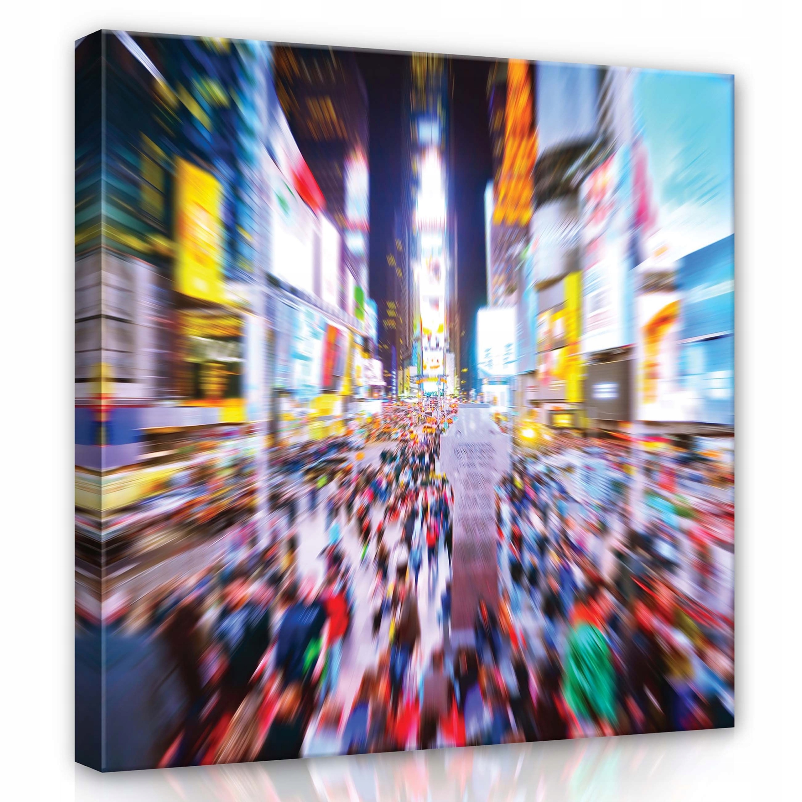 Obraz 80x80 Times Square New York noc město pohyb energie světlo neon