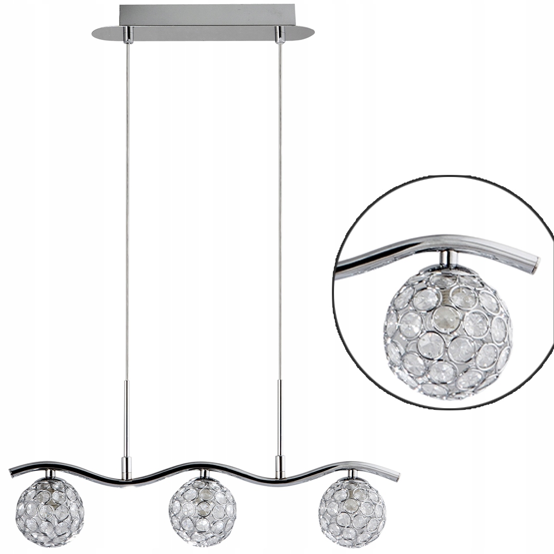 Stropní svítidlo 3X40W G9 Chrom Transparent