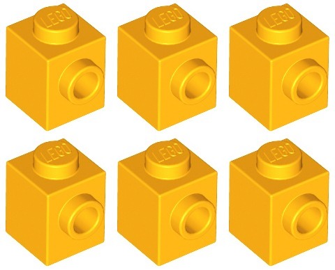

Lego 87087 Klocek 1x1pomarańczowy jasny (3g) 6 szt
