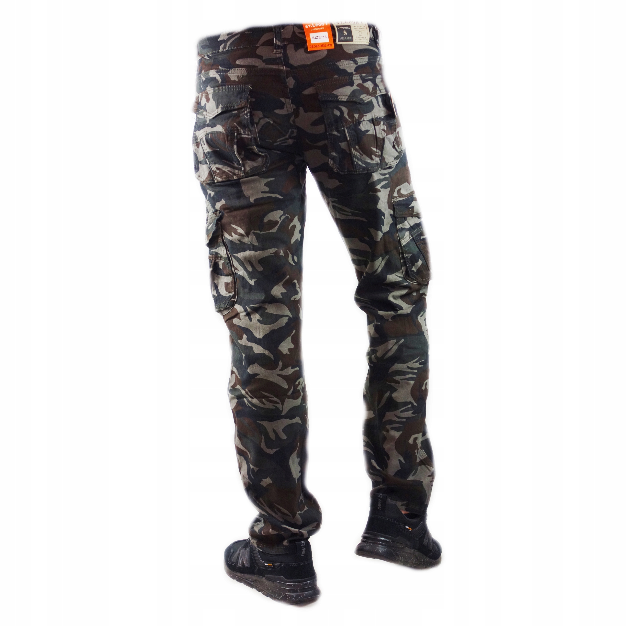 SPODNIE BOJÓWKI MORO ROBOCZE KIESZENIE Rozmiar 36