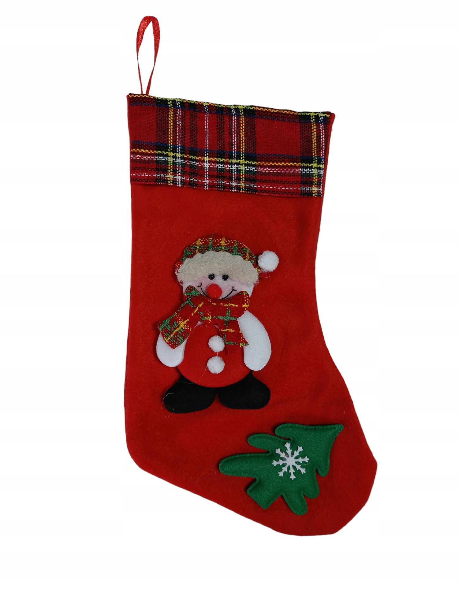 Veľká Vianočná Dekoračná Ponožka Snehuliak Na Krb Darčeková Dekorácia