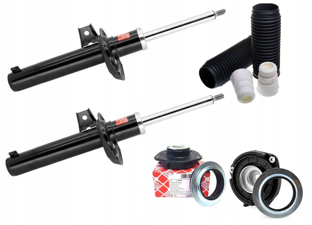AMORTYZATORY TRW GOLF 5 V 6 VI + OSŁONY +MOCOWANIA Strona zabudowy przód
